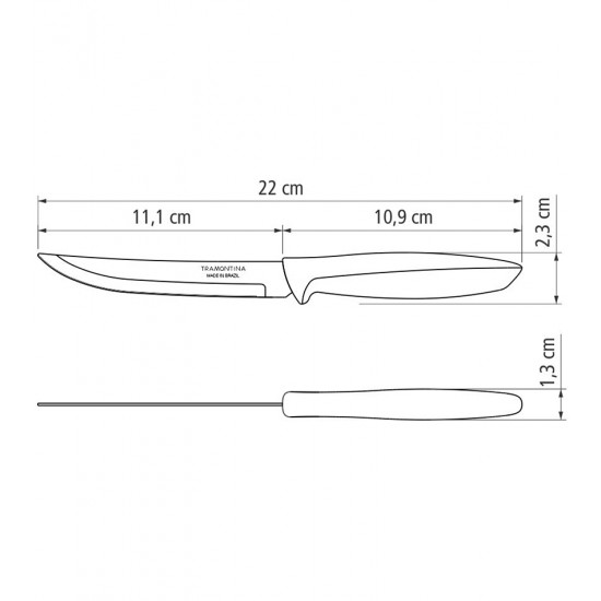 Faca Para Frutas Plenus Tramontina Cabo Polipropileno Preto